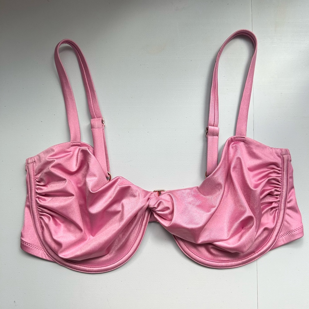 Shade & Shore Pink Bikini Top 38DD with underwire
